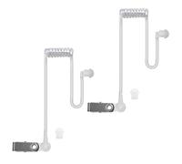 YNIBST Tube Acoustique de Remplacement pour Oreillette, Tube à Bobine d'air pour Écouteurs avec Bouchon d'oreille Intra-Auriculaire et Clip, Compatible avec Motorola Kenwood Midland Radio (Lot de 2)