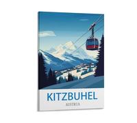 YNIEILUU Kitzbuhel Poster de voyage vintage Autriche 20 x 30 cm