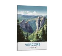 YNIEILUU Vercors Affiche de voyage vintage France 30 x 45 cm