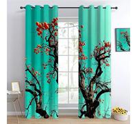 YNIOFU plaqueminier Salon Blackout Curtains,Fruits Orange Chambre Rideau Oeillets, Fruit Cuisine Rideaux Anti, Fruits d'automne Enfant Bruit Opaque L96 x H183cm 2 Panneaux