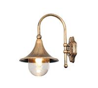 YNIYUJKL Applique Murale, Applique Extérieure Européenne Étanche avec Support Mural, Abat-Jour en Verre E27, Lampe Décorative Noire, Lampe De Chevet,Ancient Copper Color