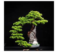 YNIYUJKL Arbres Artificiels Falaise Artificielle Cyprès Songke Bonsaï Falaise Mur Tissé Rocaille Podocarpus Feuille D'Érable Bureau Salon Zen Ornements en Pot Pin Artif,1