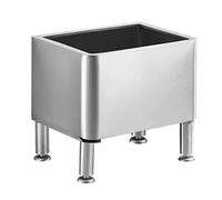 YNIYUJKL Balai À Franges en Acier Inoxydable, Bac De Service Commercial Mobile, Bac À Lessive, avec Support Réglable, pour sous-Sol/Garage/Atelier/École/Chaud-Silver-A