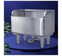 YNIYUJKL Balai-Serpillère en Acier Inoxydable, Balai-Serpillère Professionnel À Fixation Au Sol pour Garages, Système Anti-Débordement Surélevé, Argent - 45 X 41 X 60 C,Silver-60x41x60cm