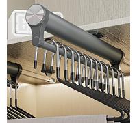 YNIYUJKL Barre De Penderie Extensible Et Coulissante - Barre De Valet Coulissante pour Le Rangement De Votre Dressing - Porte-Vêtements Réglable pour L'Intérieur des Placards,Grey-30cm/12in
