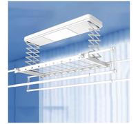 YNIYUJKL Étendoir À Linge Électrique De Plafond Réglable avec Télécommande, Solution De Lavage en Aluminium Peu Encombrante, Hauteur Et Longueur Réglables pour Un Séchage Int