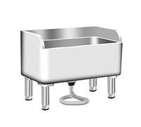 YNIYUJKL Évier À Balais en Acier Inoxydable - Cuve De 30 Cm De Profondeur - Station De Lavage Professionnelle pour Restaurants Et Garages - Pieds Réglables, Argent - 100 X 41