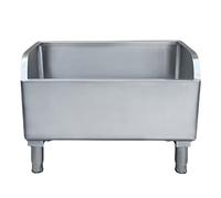 YNIYUJKL Évier À Serpillière en Acier Inoxydable 304, Cuve De 30,5 Cm De Profondeur, Bac De Lavage Professionnel pour Restaurants Et Garages, Argent - 60 X 41 X 55 Cm,Silver-60x41x60cm