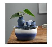 YNIYUJKL Fontaine De Table D'Intérieur, Petite Fontaine À Eau, Distributeur d'eau Décoratif, Recyclage pour Le Salon, Décoration De Bureau, Fontaine en Céramique -B,D