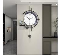 YNIYUJKL Grande Horloge Murale Moderne À Pendule, Silencieuse Et sans Tic-Tac, pour Salon, Cuisine, Bureau, Maison, Fonctionne avec des Piles, 42 X 65 Cm,One Color-50X79cm