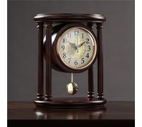 YNIYUJKL Horloge De Cheminée Classique, Élégante Et Créative, en Bois avec Pendule, Style Moderne Et Vintage, Idéale pour Le Salon, La Chambre Ou Le Bureau.