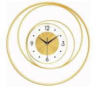 YNIYUJKL Horloge Murale Silencieuse en Fer Forgé Style Ferme Vintage, sans Tic-Tac, Moderne, Ronde, Dorée, pour Salon, Chambre À Coucher, Bureau,One Color-50 * 50cm