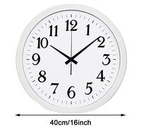 YNIYUJKL Horloge Murale Vintage De Ferme De 40,6 Cm, À Quartz, Silencieuse, sans Tic-Tac, Facile À Lire, Fonctionne avec des Piles, pour Chambre À Coucher Ou Bureau.,White-40 * 40cm