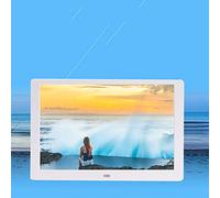 YNIYUJKL Lecteur IPS De Haute Qualité, Angle De Vision Complet, Écran 15,6 Pouces, Cadre Photo Numérique HD, Cadre Photo Électronique Multifonction, Machine Publicitair,White