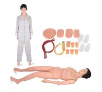 YNIYUJKL Mannequin De Formation en Soins Infirmiers pour L'Apprentissage des Techniques De Soins Aux Patients, avec Module Musculaire Et Blouse De Patient À des Fins Pédagogiques.