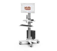 YNIYUJKL Poste De Travail Dentaire avec Support De Numérisation Orale Et Support pour Moniteur, Chariot Médical Mobile pour Cliniques, Laboratoires Et Salons De Beauté