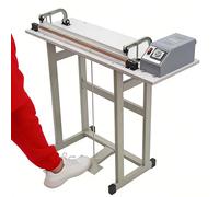 YNIYUJKL Scelleuse Thermique À Pédale, 2 en 1 : Scelleuse Et Coupeuse De Sacs, 58 Cm De Long, Chauffe Rapide (0,2 À 2,5 S), Scelle Les Sacs Plastiques pour L'Emballage Alimentaire
