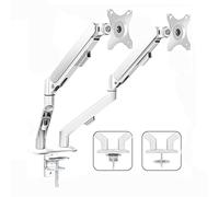 YNIYUJKL Support De Bureau Double pour Écrans 17-30 Pouces, Bras Articulé À Ressort À Gaz, Fixation Vesa 75X75 Et 100X100 Mm, Supporte Jusqu'À 9 Kg par Bras.,B