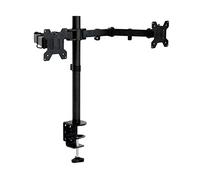 YNIYUJKL Support De Bureau Double pour Écrans LCD/LED De 10 À 27 Pouces, Bras Doubles Ergonomiques À Mouvement Complet, Supportant Jusqu'À 8 Kg par Bras, Compatible Vesa 75X75/100