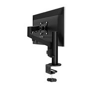 YNIYUJKL Support De Moniteur À Colonne avec Bras Articulé, Support De Bureau pour Moniteur Unique De 15 À 32 Pouces, avec Système De Levage Intégré, en Alliage D'Aluminium Noir, S