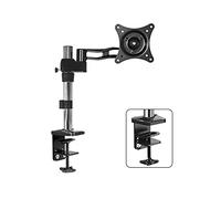 YNIYUJKL Support pour Écran Unique, Bras Réglable De 38 À 69 Cm (15 À 27 Pouces), Fixation De Bureau avec Kit De Fixation par Pince Et Œillet, Compatible Vesa 75/100 Mm.,B-C Clamp