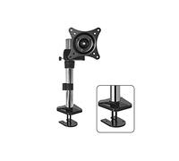YNIYUJKL Support pour Écran Unique, Bras Réglable De 38 À 69 Cm (15 À 27 Pouces), Fixation De Bureau avec Kit De Fixation par Pince Et Œillet, Compatible Vesa 75/100 Mm.,A-Grommet Base