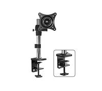 YNIYUJKL Support pour Écran Unique, Bras Réglable De 38 À 69 Cm (15 À 27 Pouces), Fixation De Bureau avec Kit De Fixation par Pince Et Œillet, Compatible Vesa 75/100 Mm.,A-C Clamp