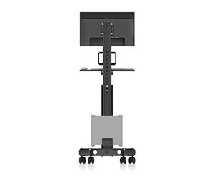 YNIYUJKL Support pour Écran Unique, Chariot Mobile, Support sur Pied pour Écran 17"-32", Support pour Téléviseur LCD, Support De Moniteur Réglable en Hauteur avec Support pour Cla