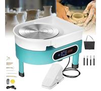 YNIYUJKL Tour De Potier Électrique avec Écran Tactile LCD Et Pédale, Plateau Tournant De 25 Cm pour Débutants Et Adultes, Idéal pour Les Projets Artistiques Et Artisanaux.,Green