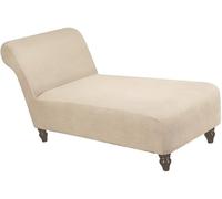 YNJJKA Housse de Chaise Longue en Velours sans accoudoirs pour Salon intérieur Meubles méridienne Lavable Extensible Moderne Chambre à Coucher Fauteuil inclinable Protecteur Jacquard(Beige)