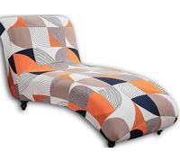YNJJKA Housse de Chaise Longue Extensible sans accoudoirs méridienne Douce Moderne pour Salon Chambre à Coucher intérieure Fauteuil inclinable Protecteur canapé imprimée(Jaune Kaki)