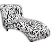 YNJJKA Housse de Chaise Longue Extensible sans accoudoirs méridienne Douce Moderne pour Salon Chambre à Coucher intérieure Fauteuil inclinable Protecteur canapé imprimée(Noir Blanc)