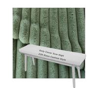 YNJJKA Housse De Coussin Exterieur sur Mesure Banc Jardin Interieur Housses Matelas Coussins Chien Dossier Gros Canapé Rechange Chaise Meubles 5cm Hauteur Peluche Velours Hiver(Vert foncé,135x35 cm)