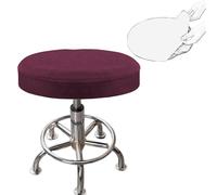 YNJJKA Housse Tabouret Rond Lot de 2 Housse Chaise Bar Extensible Diamètre 30/35/40/45/50/55 cm Housses de Tabouret Facile d'entretien Lavable(K10,45-50CM)