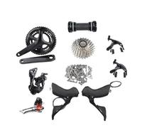 YNKJFOD Compatible avec Le Groupe Shimano 105 R7100 2x11 Vitesses, Pédalier 170 Mm avec Frein À Disque À Braser Et Cassette 30 Dents, Kit De Vélo De Route