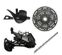 YNKJFOD Compatible for Shimano CUES U6000, 1x10/11 Vitesses VTT Groupe Manette De Vitesse Dérailleur Chaîne Cassette Pédalier Frein(11S 50T Group)