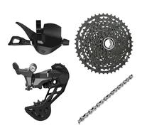 YNKJFOD Compatible for Shimano CUES U6000, 1x10/11 Vitesses VTT Groupe Manette De Vitesse Dérailleur Chaîne Cassette Pédalier Frein(11S 45T Group)