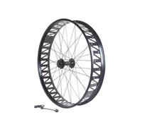 YNKJFOD Jeu De Roues Fatbike 26x4.0/4.9, Frein À Disque, Finition Anodisée, Moyeu Creux Peilin, Avant 135mm Arrière 190mm for Vélo De Neige(Black Front Wheel)
