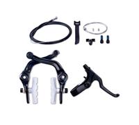YNKJFOD Kit De Freins en U for Vélo: Levier en Alliage Forgé, Plaquettes Transparentes, Gaine Intérieure/extérieure, Câble BMX(U Brake Right kit)