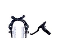 YNKJFOD Kit De Freins en U for Vélo: Levier en Alliage Forgé, Plaquettes Transparentes, Gaine Intérieure/extérieure, Câble BMX(U Brake Left Lever)