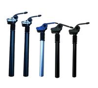 YNKJFOD Tige De Selle De Vélo Électrique Pliante, Conception D'amortisseur Inversé, 25,4/27,2/28,6/31,8/33,9 Mm for Vélo Électrique(25.4x350mm Black)