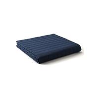 YNM Couverture lestée - 100 % coton certifié Oeko-Tex avec perles de verre de qualité supérieure - Bleu marine - 152 cm x 203 cm - 9 kg - Pour une personne - Lit double et très grand lit