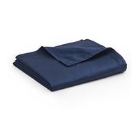 YnM Housse de couette 100 % coton certifié Oeko-Tex - Douce, confortable et respirante pour couvertures lestées (122 x 183 cm) - Imprimé bleu marine