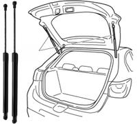YNNBJX Vérins à Gaz Coffre Arrière Voiture pour Peugeot 5008 II (MC,MJ,Mr,M4) 2017-2021(OEM-9012446280)-66.4cm, Hayon Arrière Coffre Vérins À Gaz Ressort Ressorts