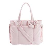 Ynnhik Damen-Schleifentasche - elegante leichte Tasche, weiche Handtasche mit gravierter, moderner, niedlicher Stil | Benutzen Sie Party Travel Office Wedding Beach täglich
