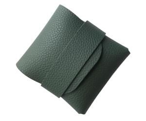 Ynnhik Étui en cuir pour préservatifs discrets, petit sac à main, pochette discrète pour protection et accessibilité, Vert, Refer to description, Unisexe