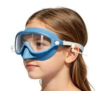 Ynnhik Lunettes de Natation avec Cache-Nez | 180° Grand Angle Anti-Buée - Joint Étanche Anti-Anti-Fuite pour Piscine,Pour Lac Snorkeling Plage Piscine Filles Garçons 4-16 Ans