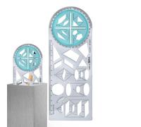 Ynnhik Règle Multifonction | Aides créatives pour Apprendre Les mathématiques, règle de Dessin géométrique | Règles de Conception et modèles.Modèle de Dessin géométrique Flexible pour Le Dessin et la