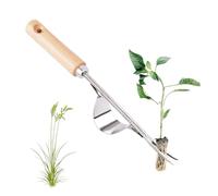 YNNHUDEEP Désherbeur Manuel Outil - Désherbeur Manuel Gouge de Désherbage en Acier Inoxydable avec poignée Bois Pelle Jardinage Arrache Pissenlit