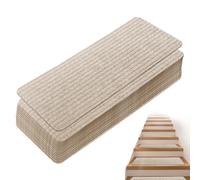 YNNHUDEEP Lot de 15 Marchettes d'escalier,Tapis Escalier Antidérapant pour Marches, avec Dos Adhésif Fort, Revêtement de Marche d'Escalier Réduisant Le Bruit, Facile à Nettoyer, Enfants et Chiens